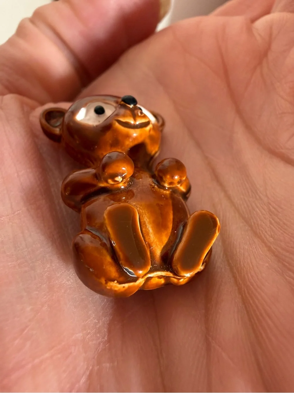 Vintage Gerry Brown teddy Bear Metal brooch Cottagecore Girlhoodcore